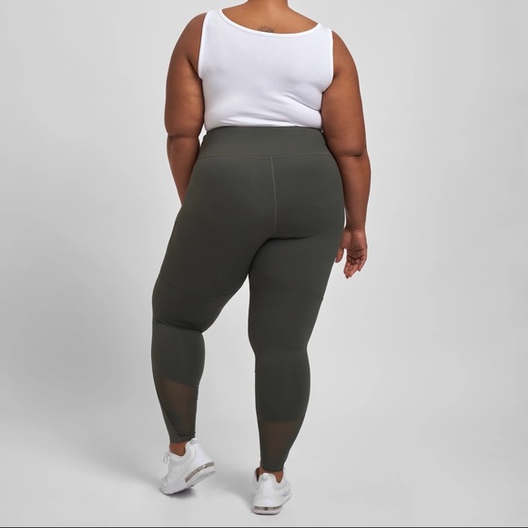 Universal Standard Size 2XS Geo Mesh Leggings in Ivy Green - Picture 2 of 5